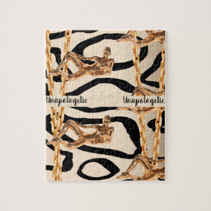 Chic Wild Unapologetic Luxurious Bday Gift Girly Jigsaw Puzzle