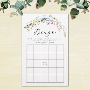 Chic Wildflowers Bridal Shower Bingo Game