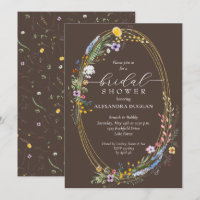 Chic Wildflowers on Brown Bridal Shower