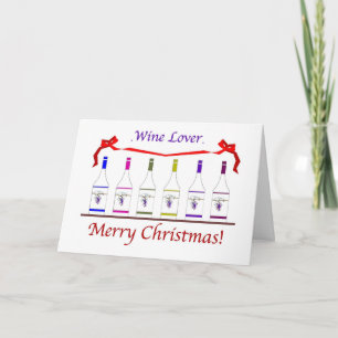 CHIC WINE-LOVERS CHRISTMAS HOLIDAY CARD
