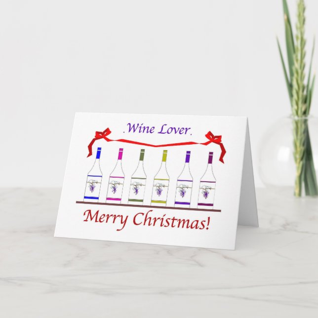 CHIC WINE-LOVERS CHRISTMAS HOLIDAY CARD (Front)