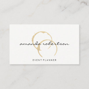 Chic Wine Stain Business Card