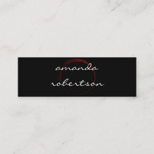 Chic Wine Stain Mini Business Card