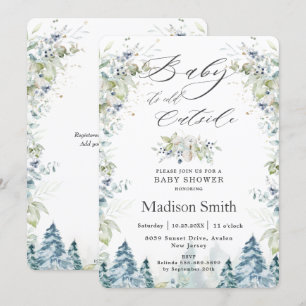 Chic Winter Baby It's Cold Outside Baby Shower  Invitation