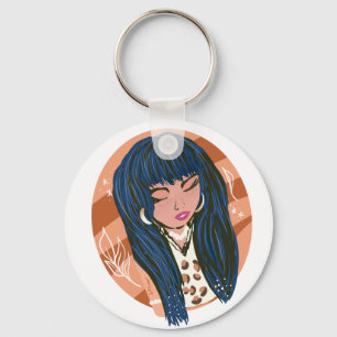 Chic Woman Beauty Fashionista Blogger Key Ring