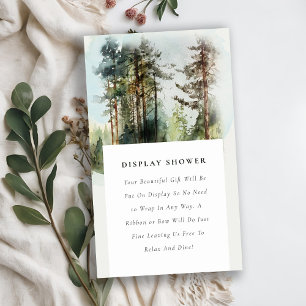 Chic Woodland Forest Display Shower Baby Shower Enclosure Card
