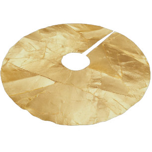 Chic Yellow Gold Glam Brushed Polyester Tree Skirt