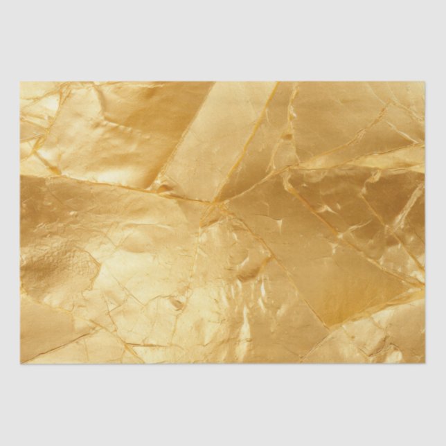 Chic Yellow Gold Glam Wedding Tissue Paper (Front)