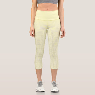 Chic Yellow High Waisted Capri Legging