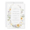 Chic Yellow Lilac Wildflower Frame Wedding Invite