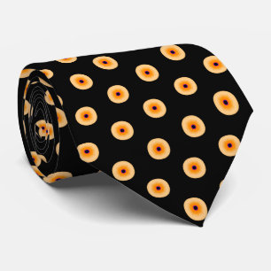 Chic Yellow Purple Polka Dot Neck Tie