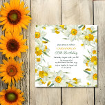 Chic Yellow White Daffodil Floral Birthday  Invitation<br><div class="desc">Elegant watercolor yellow daffodil flower feminine Birthday party invitation. Personalise this floral birthday invitation with your own wording easily by pressing the customise it button to further re-arrange and format the style and placement of the text. All texts are editable. Matching items available in store!</div>