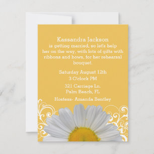 Chic Yellow with Daisy Bridal Shower Invitation