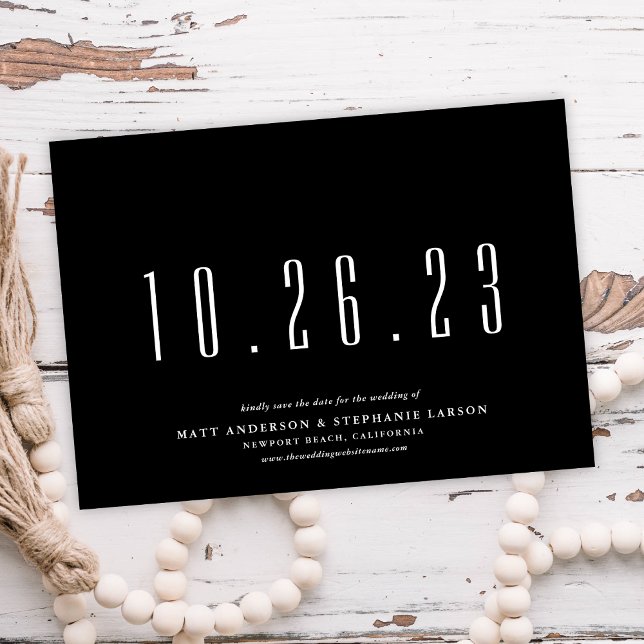 Chic Your Wedding Date Non-Photo Save The Date Invitation (Creator Uploaded)