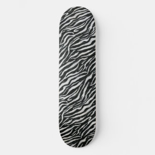 Chic Zebra Animal Print Aesthetic Skateboard