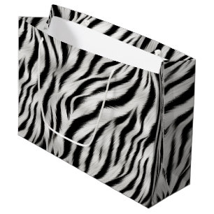 Chic Zebra Animal Print Bridal Shower Large Gift Bag