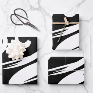 Chic Zebra Black & White Gift Wrapping Paper