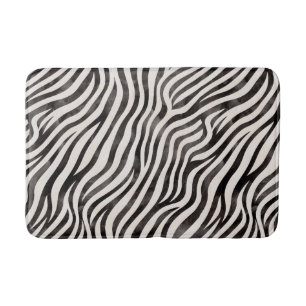 Chic Zebra Print Bath Mat