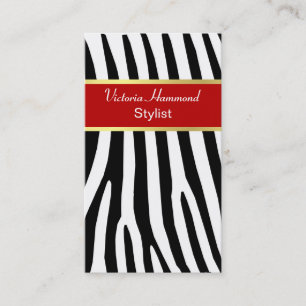 Chic Zebra Print Business Card