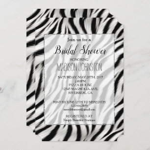 Chic Zebra Print Invitation
