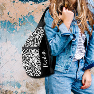 Chic Zebra Print Sling Bag