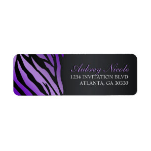 Chic Zebra Sweet Sixteen Address Labels