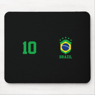 Chica Brazil Flag Brazilian Pride Soccer Jersey No Mouse Mat