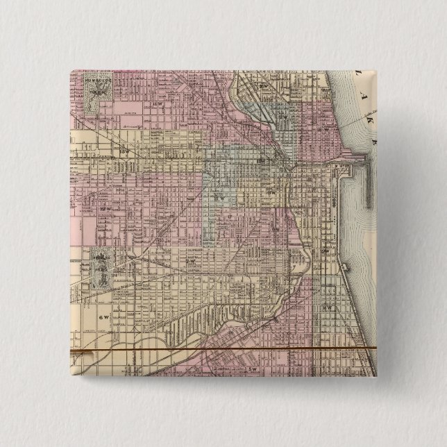 Chicago 15 Cm Square Badge (Front)