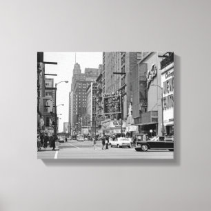 Chicago 1960's Randolph St Oriental Theatre Photo Canvas Print