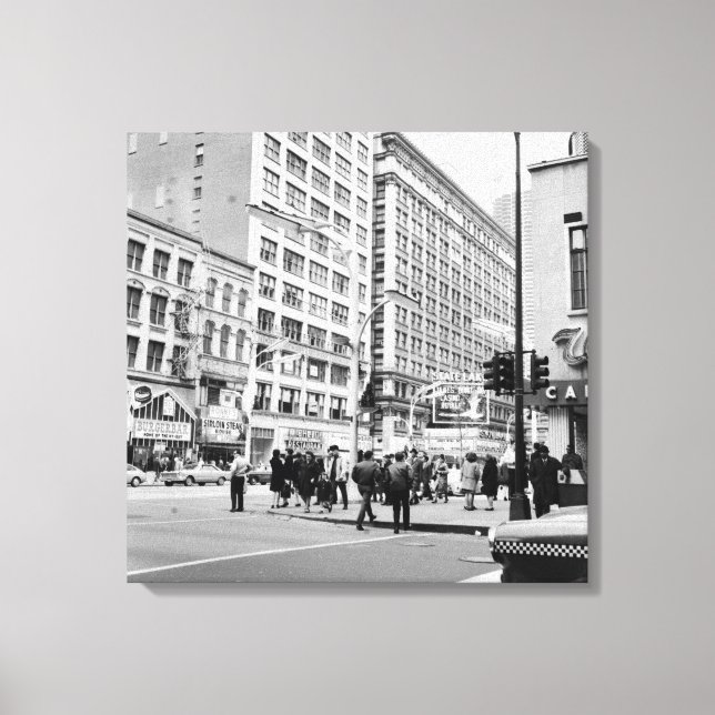 Chicago 1967 State and Lake Theatre Casino Royale Canvas Print (Front)