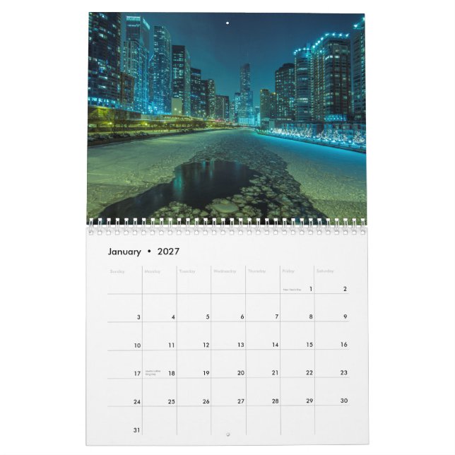 Chicago 2015 calendar (Jan 2027)
