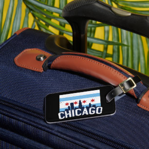 Chicago 4 Stars Vintage Travel City  Luggage Tag