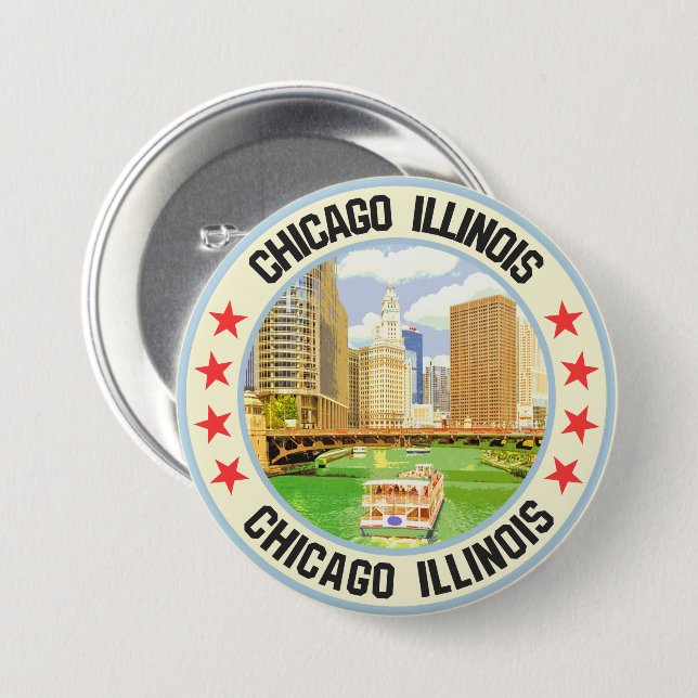 Chicago                                            7.5 cm round badge (Front & Back)