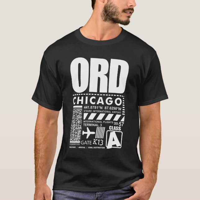 Chicago Airport ORD O'Hare T-Shirt (Front)