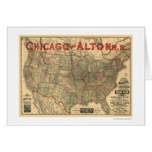 Chicago & Alton Railroad Map 1883