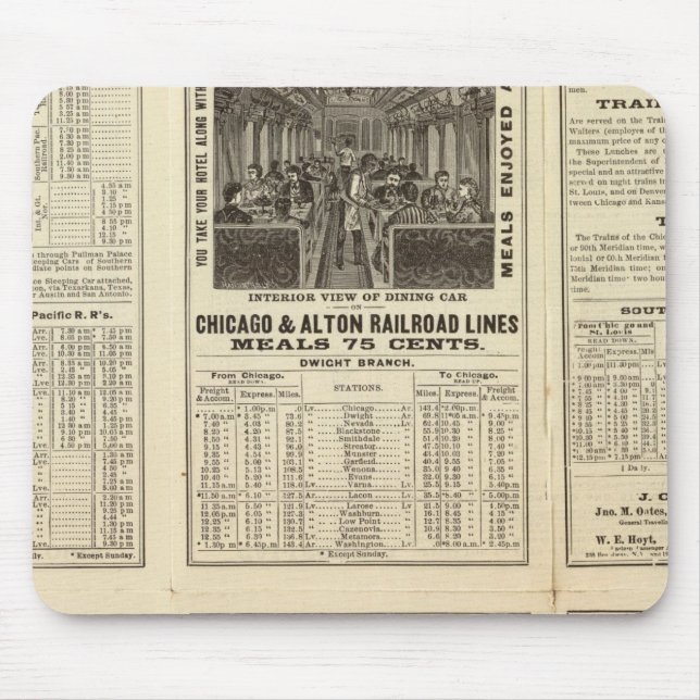 Chicago and Alton Railroad 2 Mouse Mat (Front)