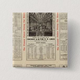 Chicago and Alton Railroad 3 15 Cm Square Badge