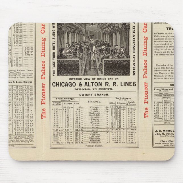 Chicago and Alton Railroad 3 Mouse Mat (Front)