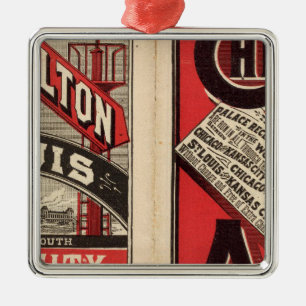 Chicago and Alton Railroad Metal Tree Decoration