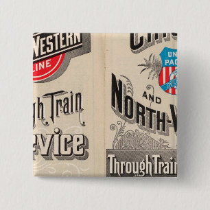 Chicago and North Western Line 15 Cm Square Badge