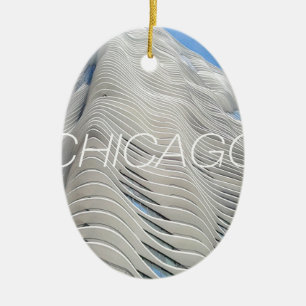 Chicago Aqua Tower Ceramic Tree Decoration