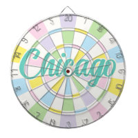 Chicago Aquamarine Text on White And Pastel Colour