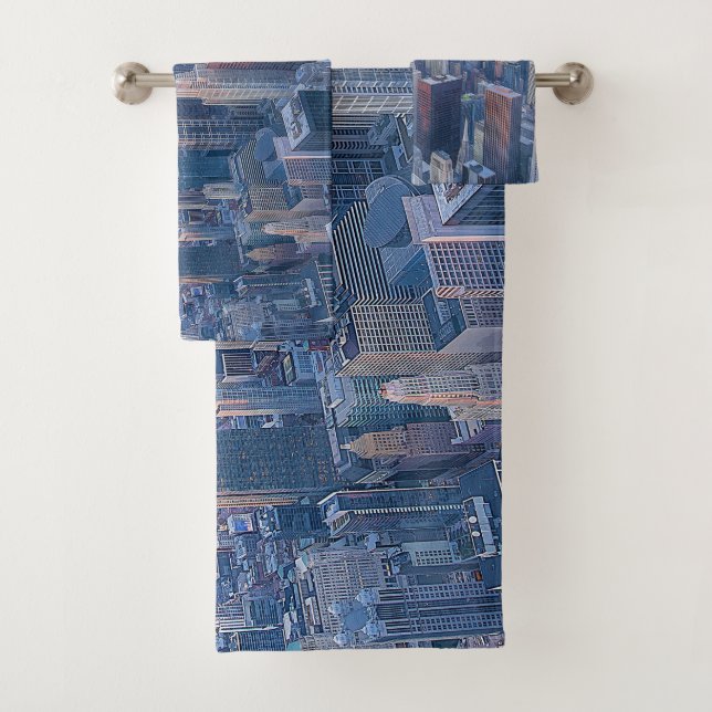 Chicago Architectural Buildings Artwork | Bath Towel Set (Insitu)