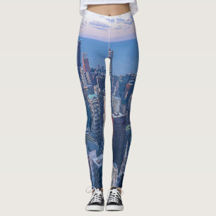 Chicago Architectural Buildings Artwork   Leggings