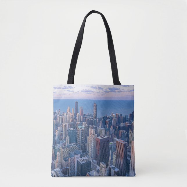 Chicago Architectural Buildings Artwork | Tote Bag (Front)