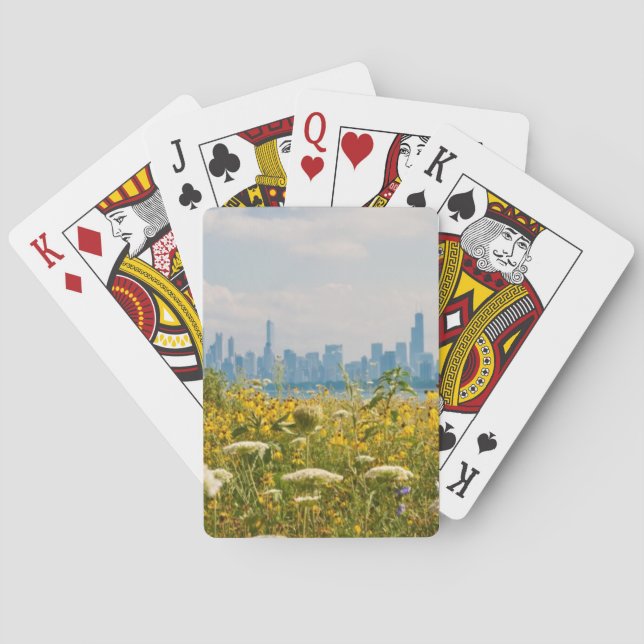 Chicago as seen from Montrose Harbour's bird Playing Cards (Back)