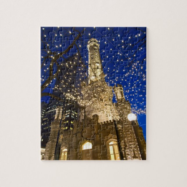 Chicago at Christmastime Jigsaw Puzzle (Vertical)