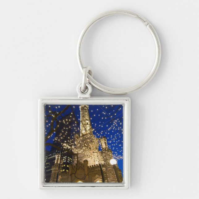 Chicago at Christmastime Key Ring (Front)
