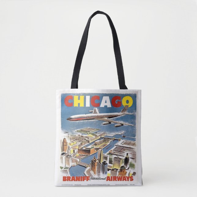 Chicago Barniff Airways  Travel Tote vintage bag (Front)