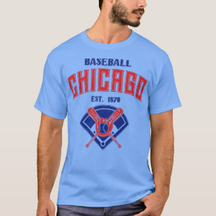 Chicago Baseball Est 1870 Vintage Look Text T-Shirt